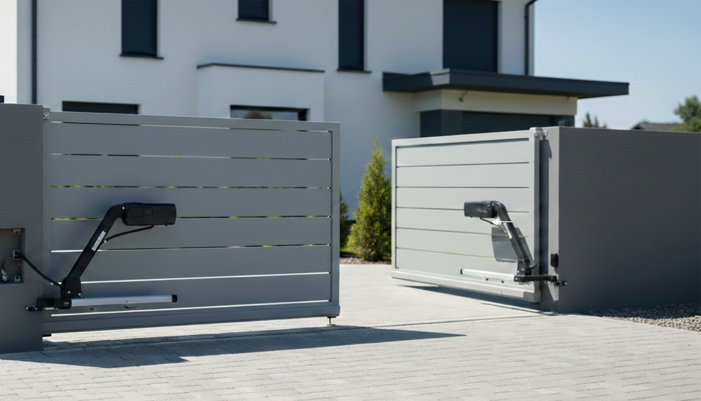 Portail à battant motorisation sur bras